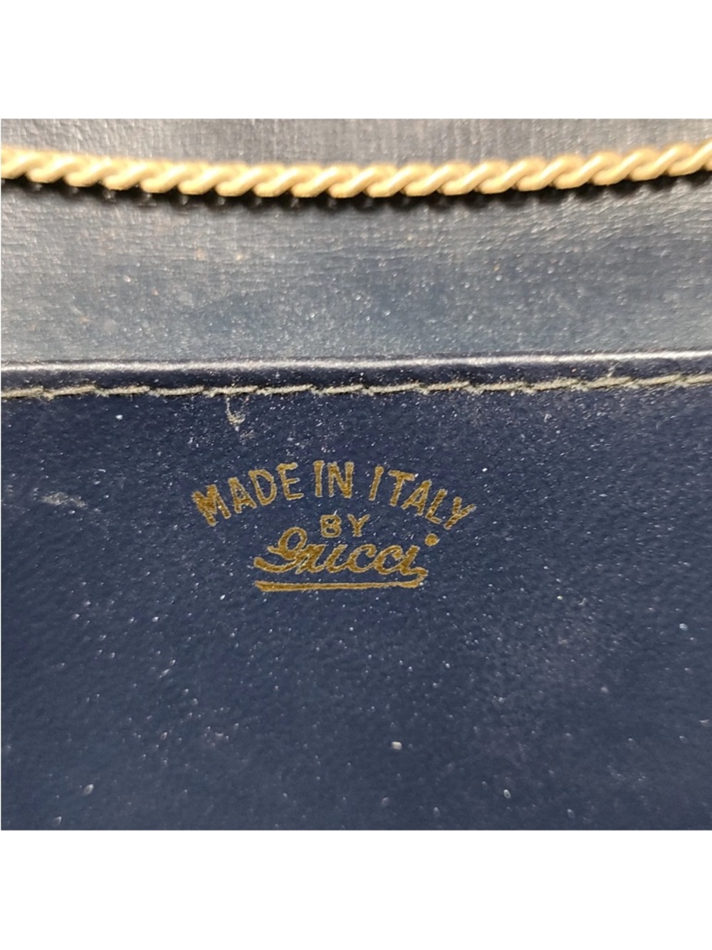 Gucci Navy Floral GG Marmont Chain Crossbody Bag with COA - Picture 8 of 15